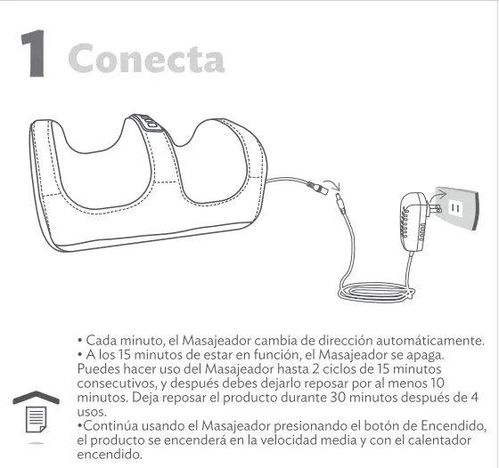 Primeras indicaciones a seguir para el uso del Masajea Pies Pro. Foto: Betterware