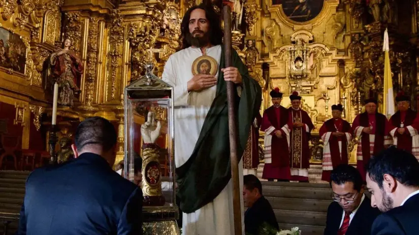 Fragmento de hueso dell brazo del ápostol San Judas Tadeo. Foto:Cortesía.