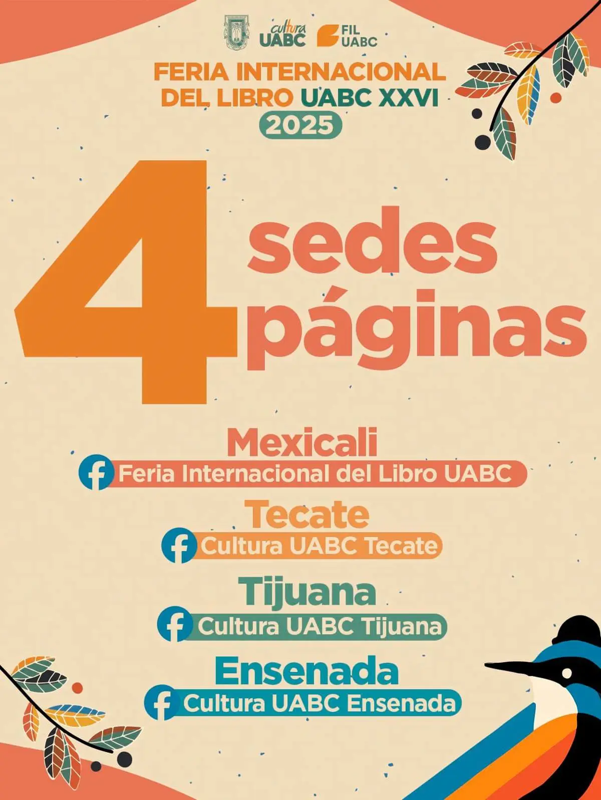 Las sedes estarán ubicadas en cuatro municipios de la región de Baja California