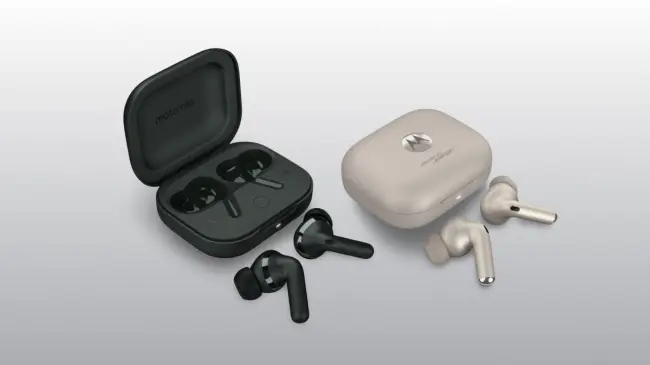 Motorola Moto Buds Plus con diseño atractivo. Foto: Cortesía