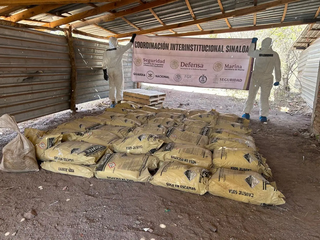 Poblado Los Cedros, municipio de Culiacán, donde fueron decomisados dos narcolaboratorios.
