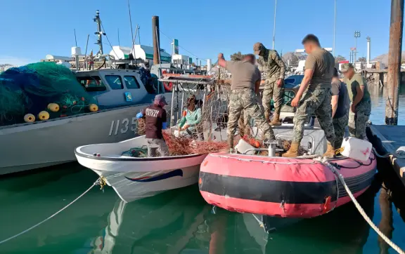 Decomisan 6,000 metros de redes Ilegales en la Reserva del Alto Golfo de California