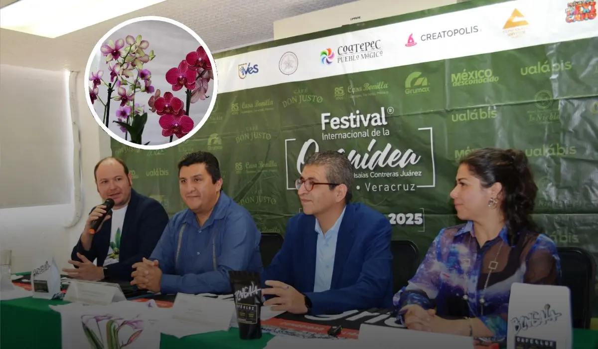 Conferencia de prensa sobre la Feria Internacional de la Orquídea. Foto: cortesía