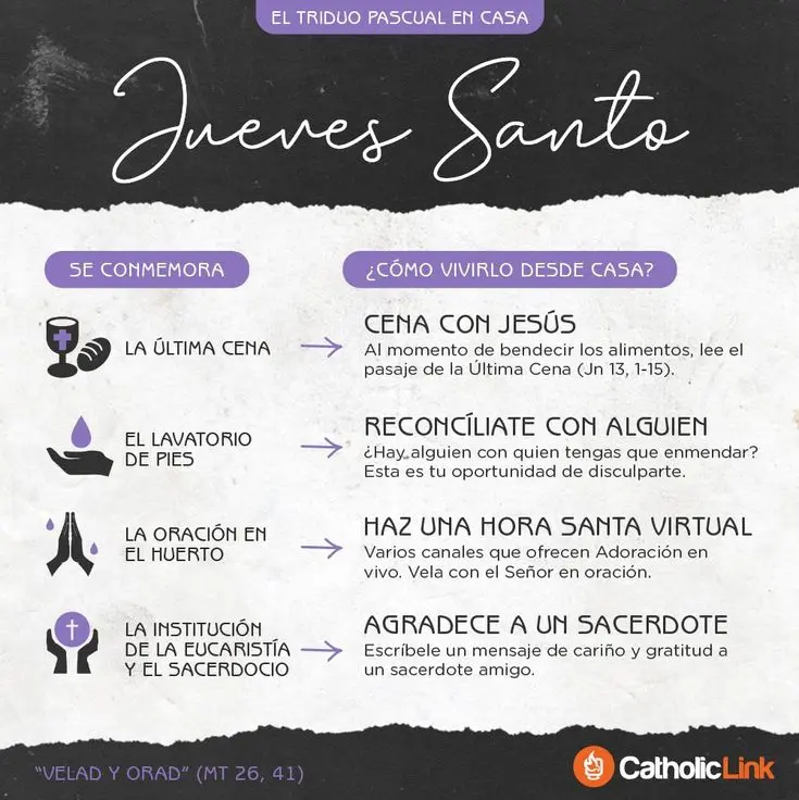 De esta manera se conmemora el Jueves Santo. Foto: Pinterest.