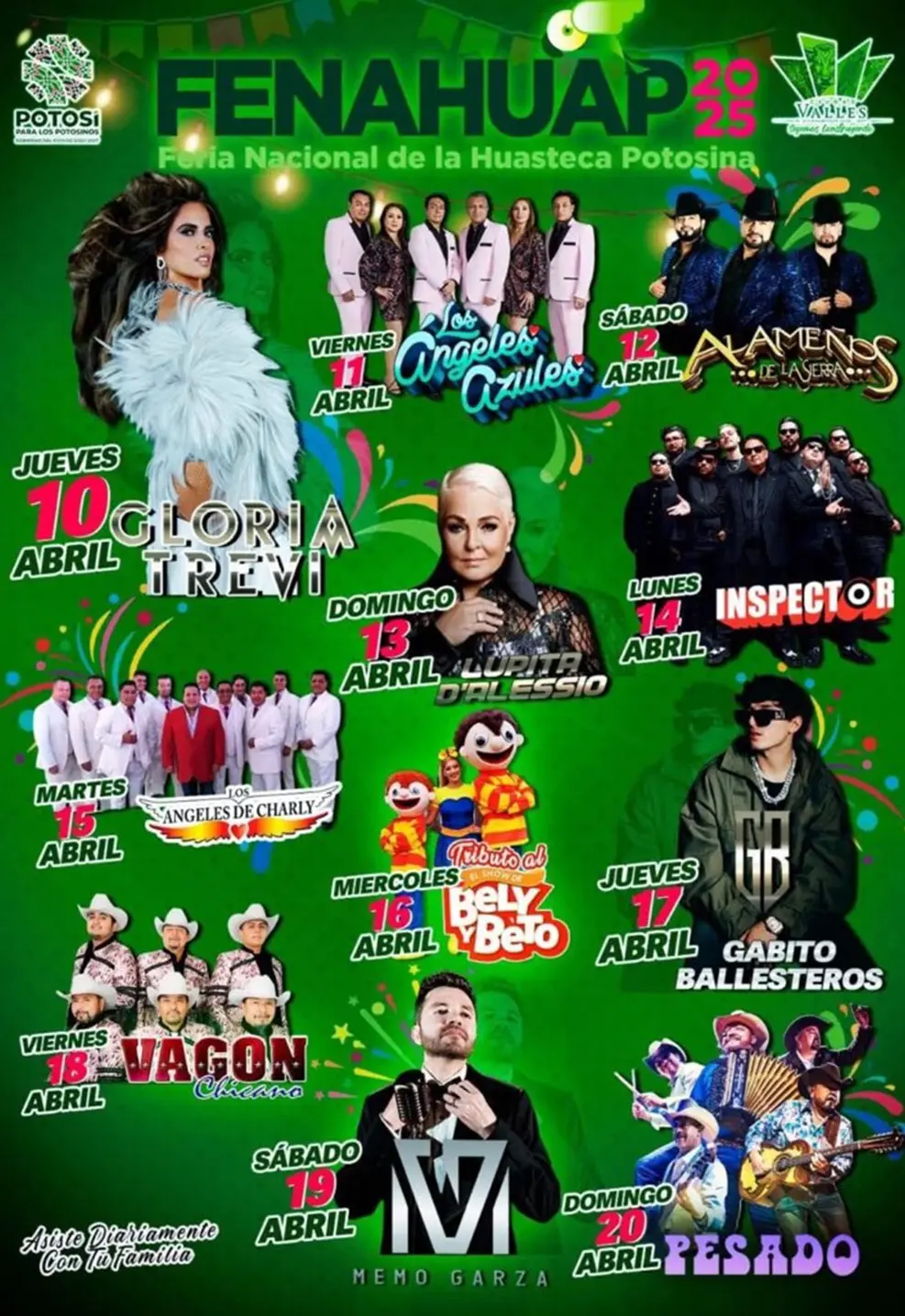 Listado de artistas confirmados. Foto: Cortesía