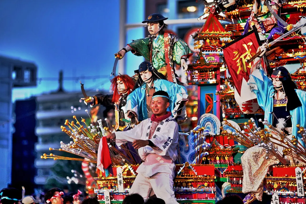 Carroza en un festival en Japón. Foto. Pixabay.