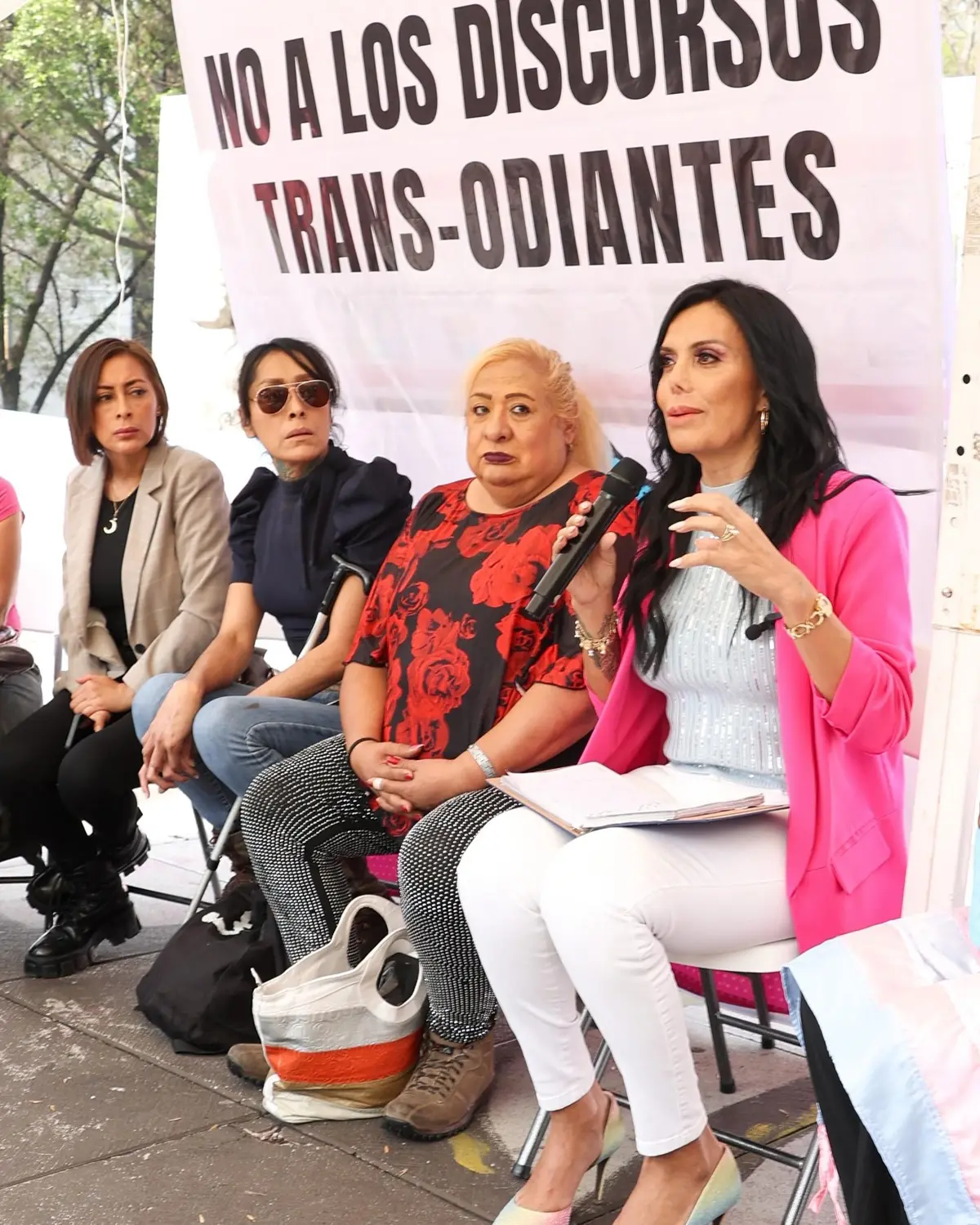 Conferencia de prensa por la cuarta Marcha por la Visibilidad Trans. Foto: Facebook Diana Sánchez Barrios.