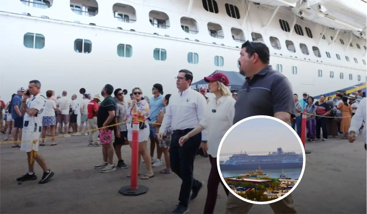 Mazatlán recibe miles de turistas: Más de 57,000 cruceristas visitan el puerto en marzo. Foto:Cortesía.