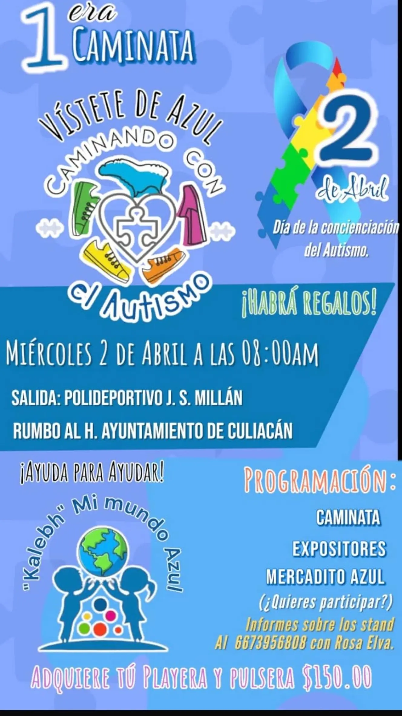 Primera caminata por el autismo en Culiacán. Foto: Cortesía