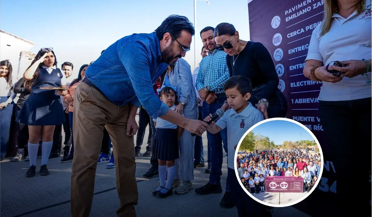 Juan de Dios Gámez entrega obras con sentido social en Tepuche por 34 millones de pesos. Foto: Cortesía.