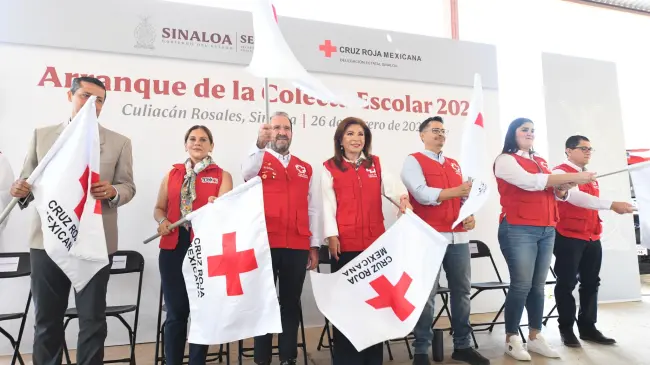 La Secundaria General No. 8 Jesús Silva Herzog, reconocida por su compromiso en 2024, fue sede del arranque de la Colecta Escolar 2025 de la Cruz Roja Mexicana en Culiacán.