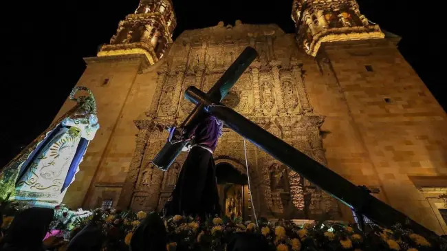 Estos son los detalles de la Procesión del Silencio en Zacatecas 2025. Foto: Secretaría de Turismo de Zacatecas.