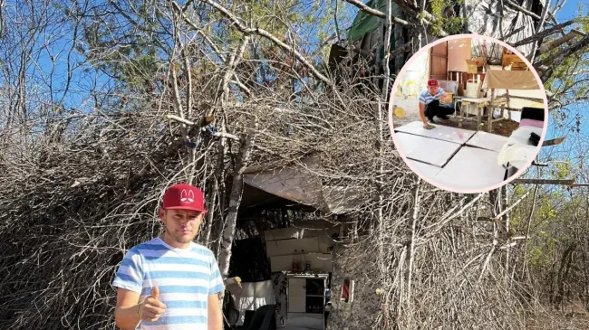 Rodrigo construyó si vivienda con sus propias manos. Fotos: San Benito Mocorito