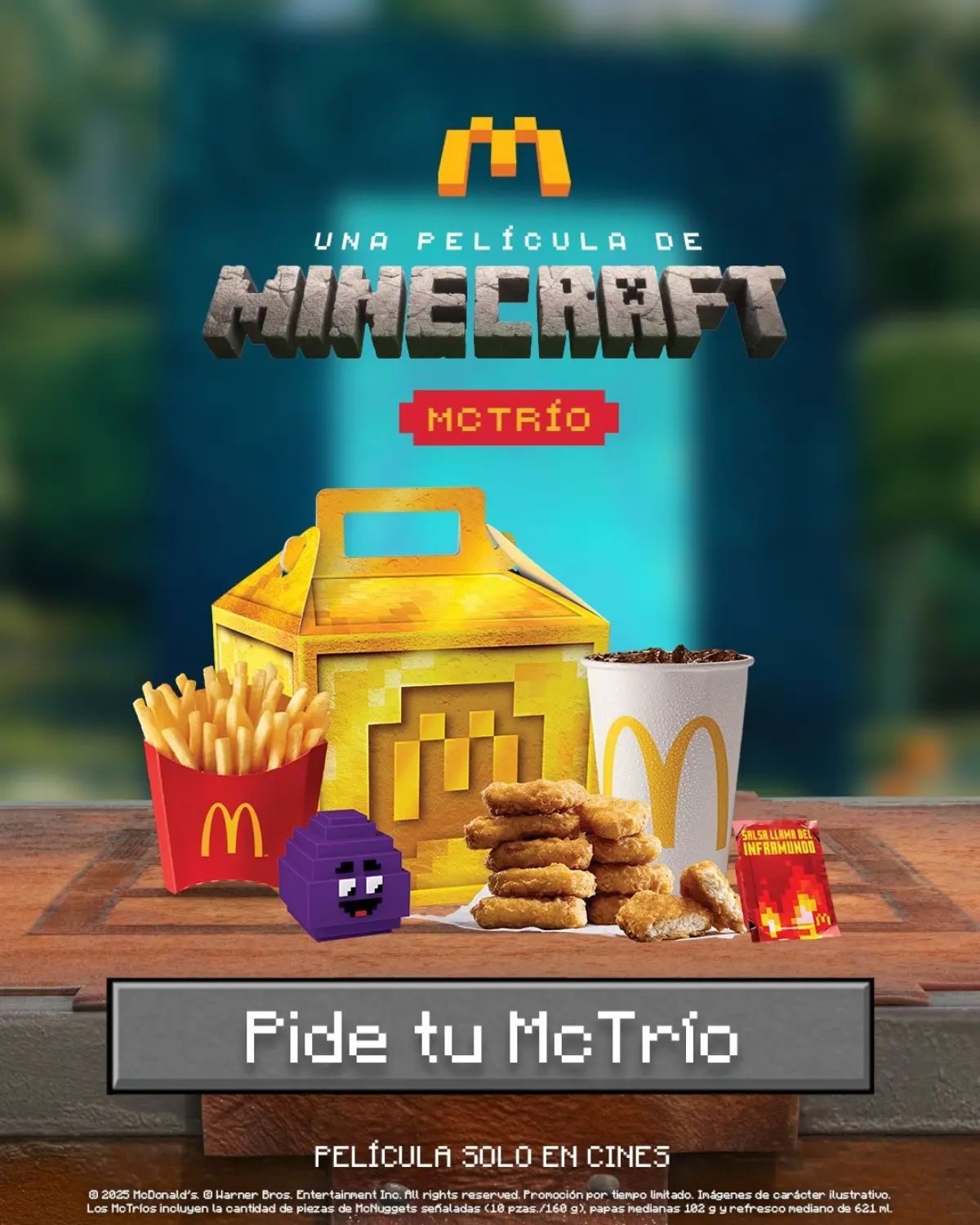 McDonald's se suma así al furor por el estreno de Minecraft: The Movie. Foto: McDonald's