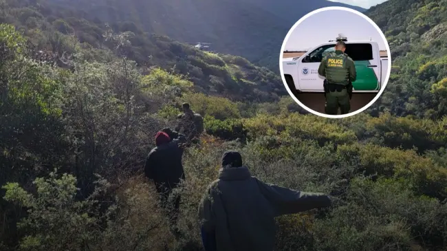 Rescatan Agentes de la Patrulla Fronteriza de EE. UU. a dos mujeres extraviadas en las montañas de Otay. Foto: Cortesía.