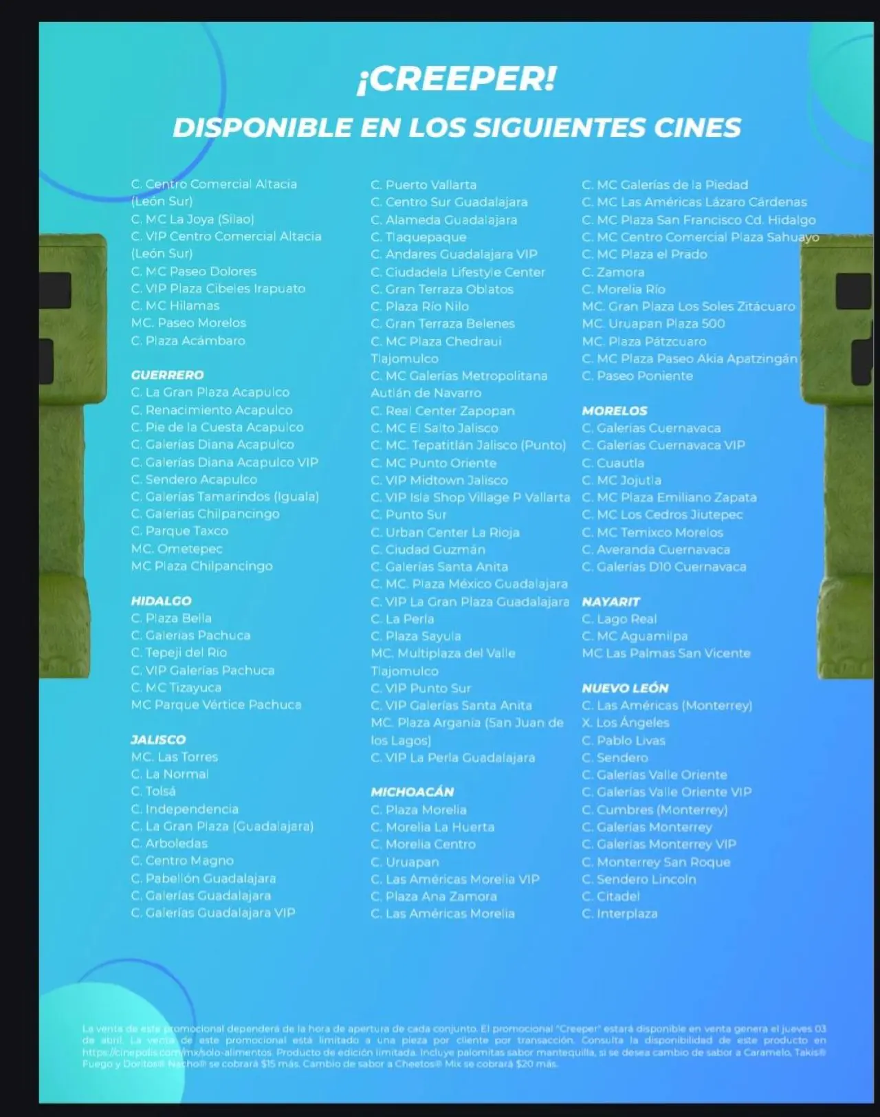 Disponible la palomera de Minecraf. Foto: Cortesía