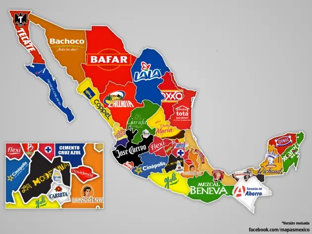 Empresas de origen mexicano, ubicadas por el estado donde se crearon. Foto: Javier Carrera Empresas de origen mexicano, ubicadas por el estado donde se crearon. Foto: Javier Carrera