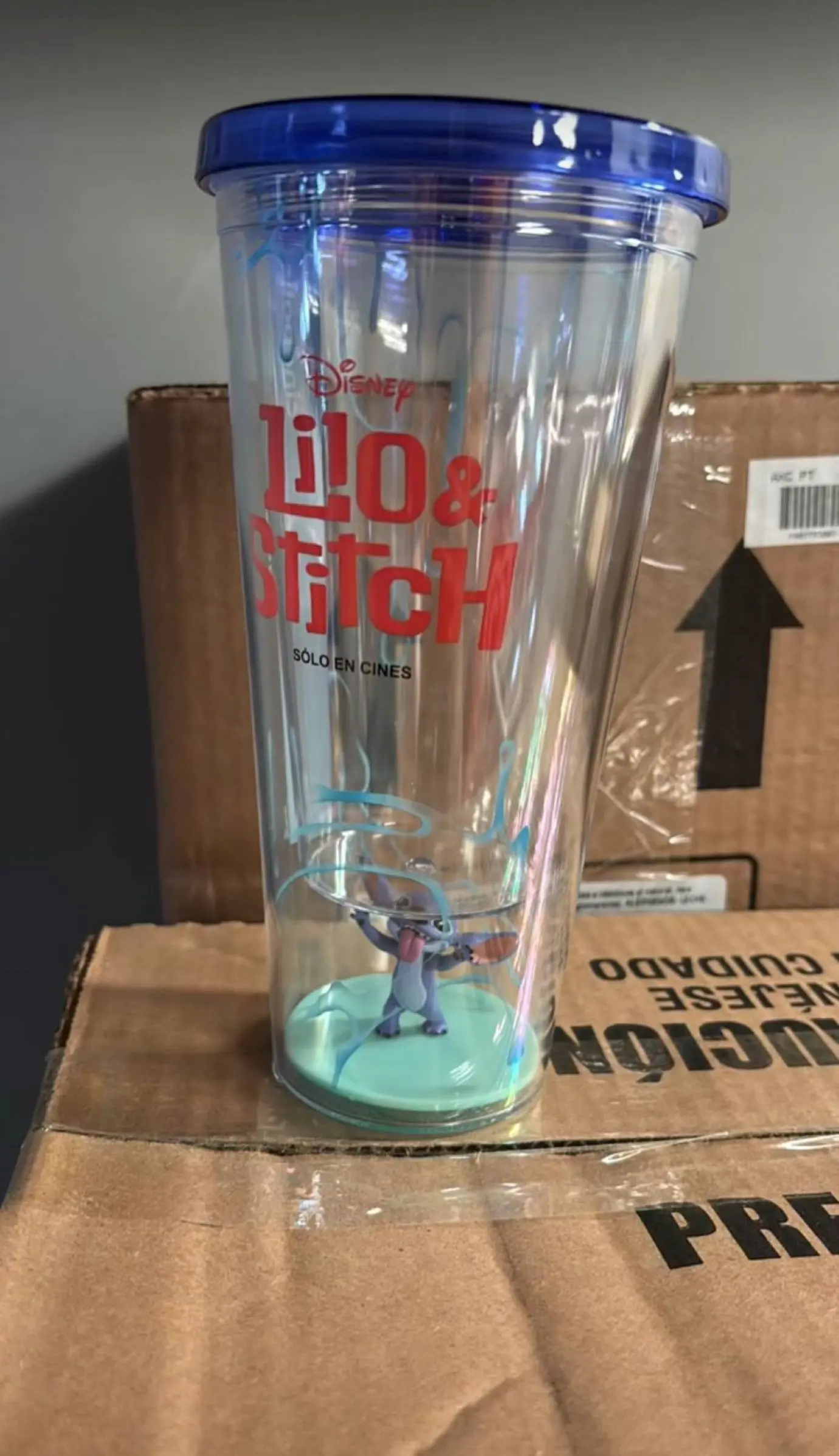 Vaso de la película de Lilo y Stich en Cinépolis. Foto: Coleccionables de Cine Y Más