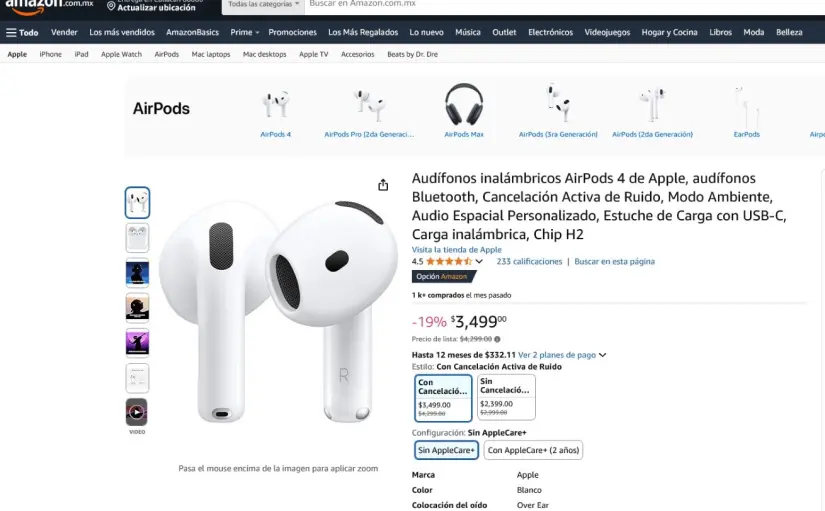 Airpods 4 en oferta en Amazon