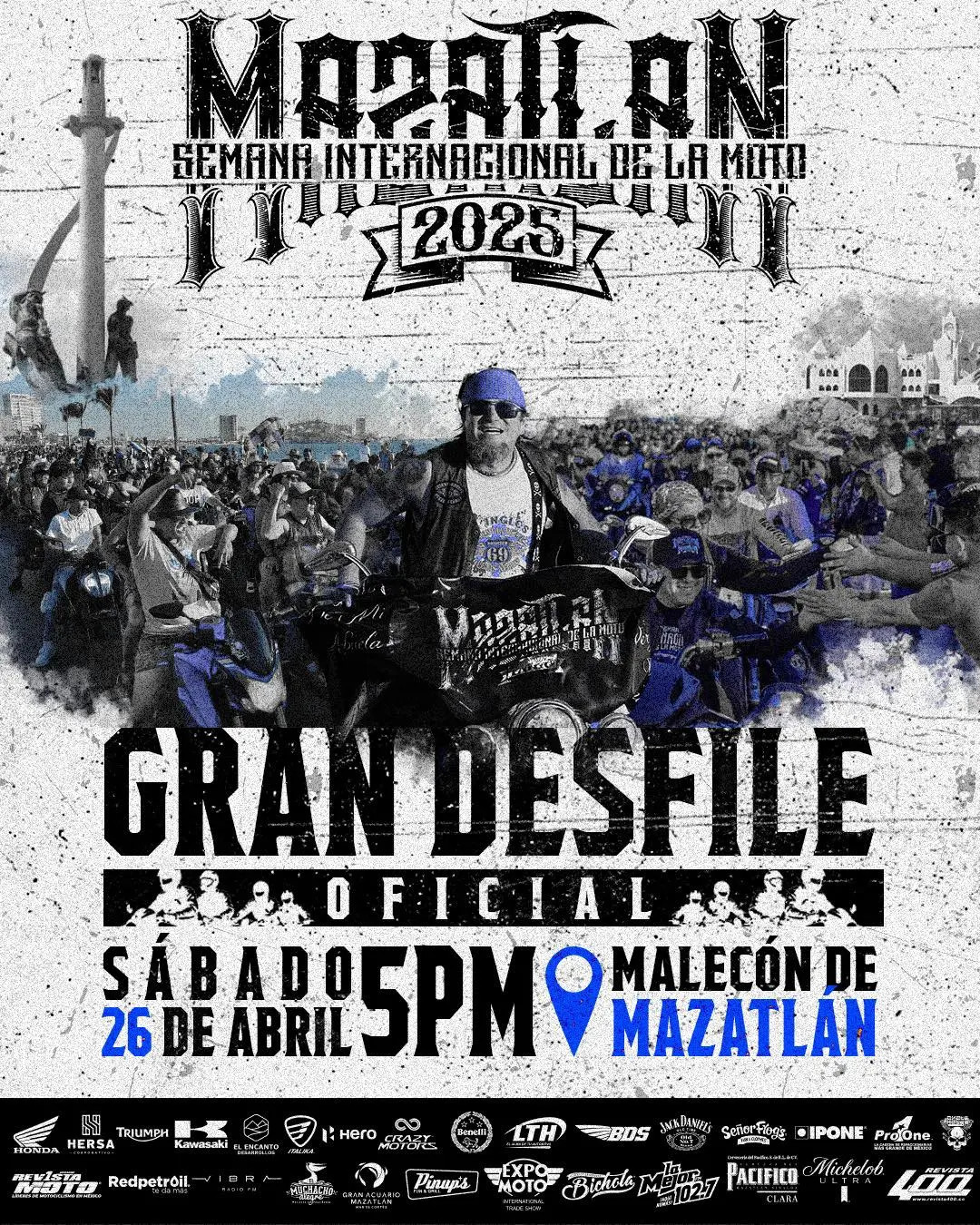 Semana Internacional de la Moto, en Mazatlán. Foto: Facebook Semana Internacional de la Moto Mazatlán.
