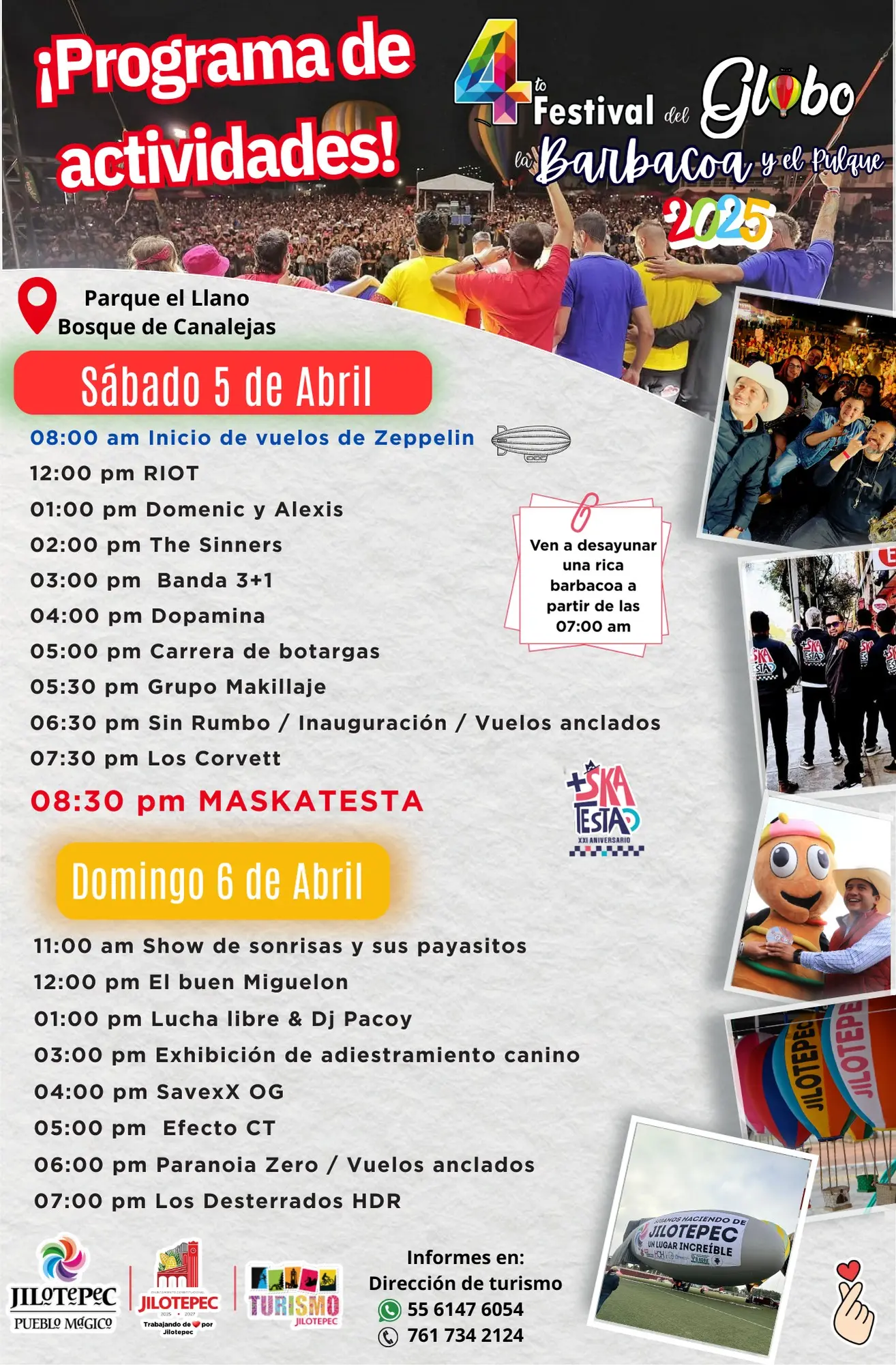 Actividades del Festival del Globo, la Barbacoa y el Pulque. Foto: Cortesía