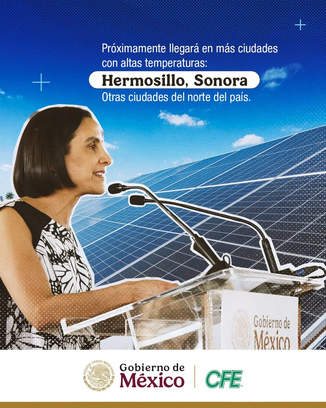Se planea ampliar la instalación de paneles solares en más ciudades de México. Foto: Gobierno de México