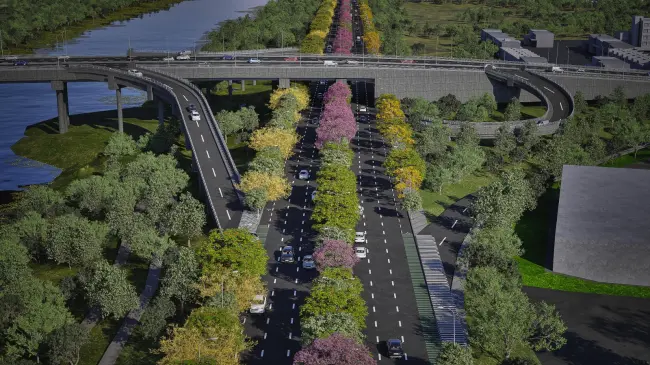 El Malecón del Margen Izquierdo del Río Culiacán, será una de las obras insignias para la ciudad durante el mandato de Rocha Moya. Fotos; Cortesía