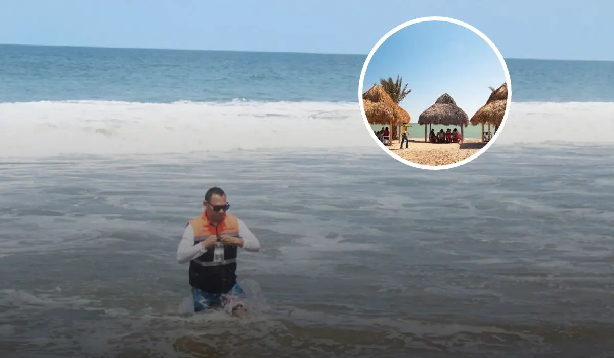 El personal de la Coepriss examinó personalmente el agua. Foto: Cortesía