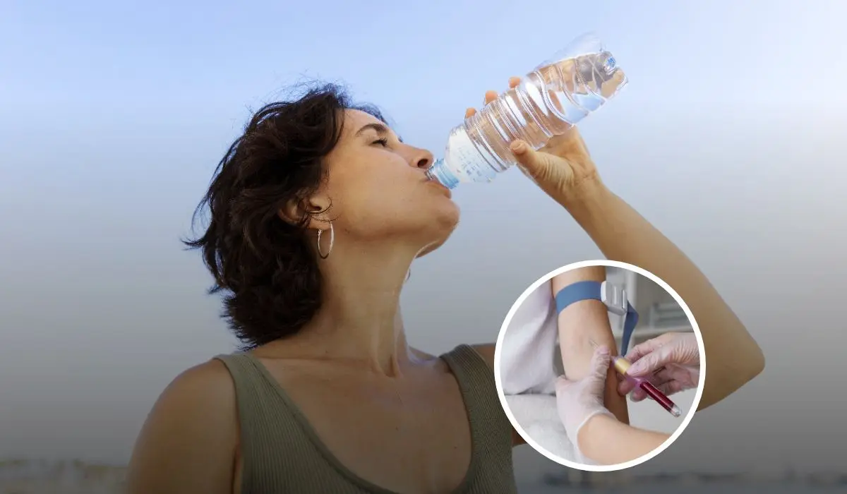 Tomar agua antes de un examen de sangre
