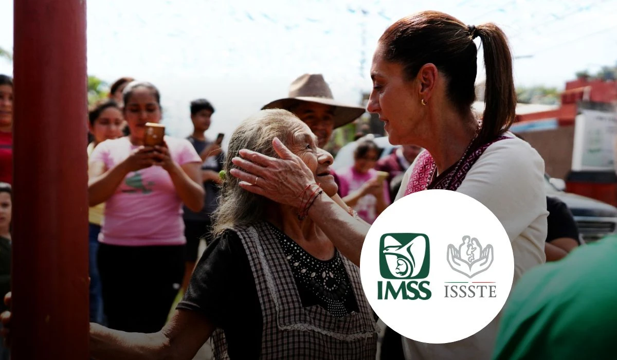 Pensionados de IMSS e ISSSTE recibirán un monto de mas de 17mil pesos. Foto: Claudia Sheinbaum