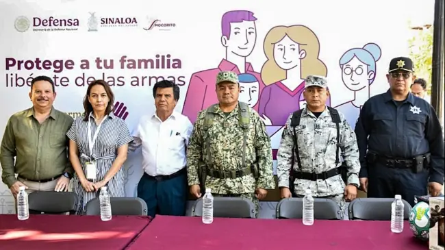 Inicia la campaña de desarme voluntario en Mocorito. Foto: cortesía
