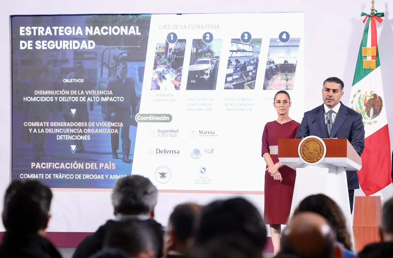 Omar García Harfuch da a conocer resultados sobre la estrategia de Seguridad en México.