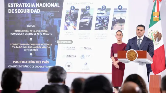 Omar García Harfuch da a conocer resultados sobre la estrategia de Seguridad en México.