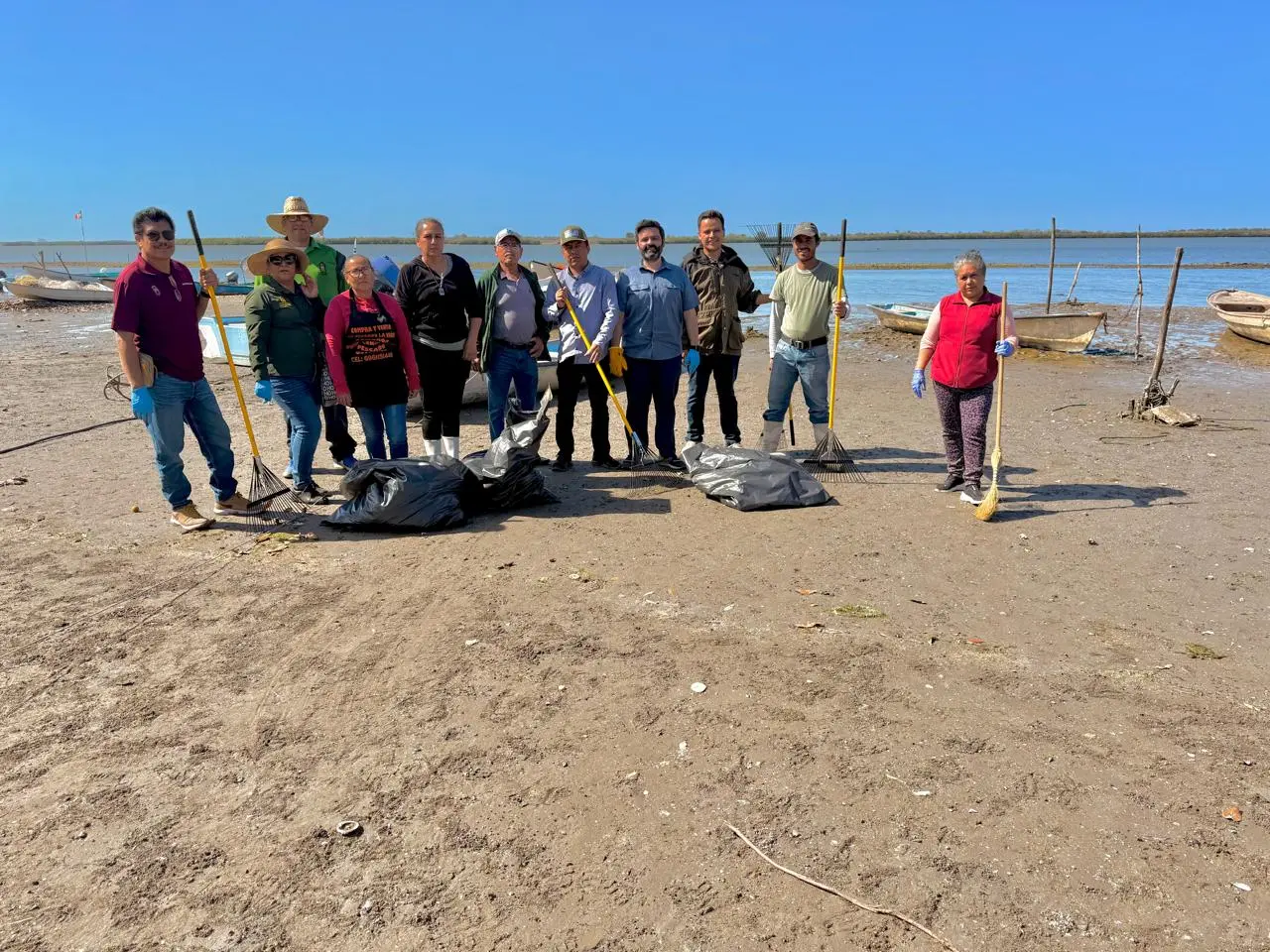 Tras la jornada de limpieza, se recolectó la cantidad entre 400 y 500 kilos de basura en Cospita. Foto: Cortesía.