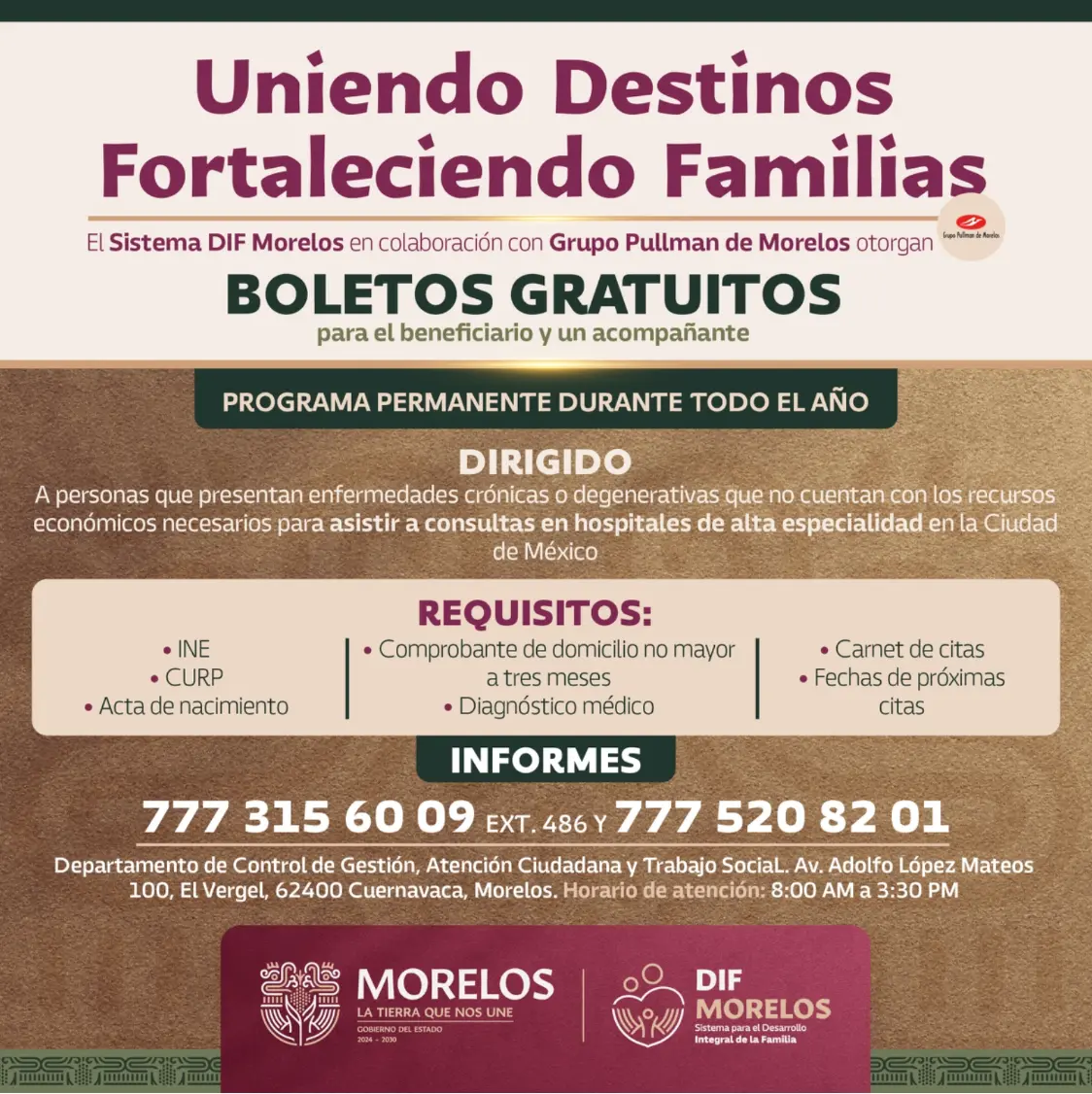 Programa Uniendo Destinos, Fortaleciendo Familias de Morelos. Foto: cortesía.