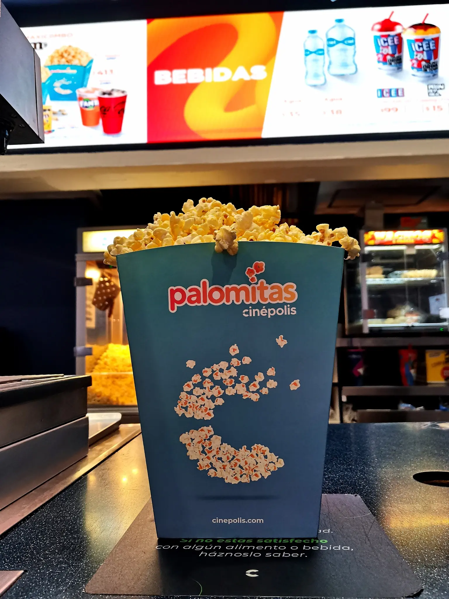 Cómo conseguir el refill de palomitas en Cinépolis. Foto: Cortesía