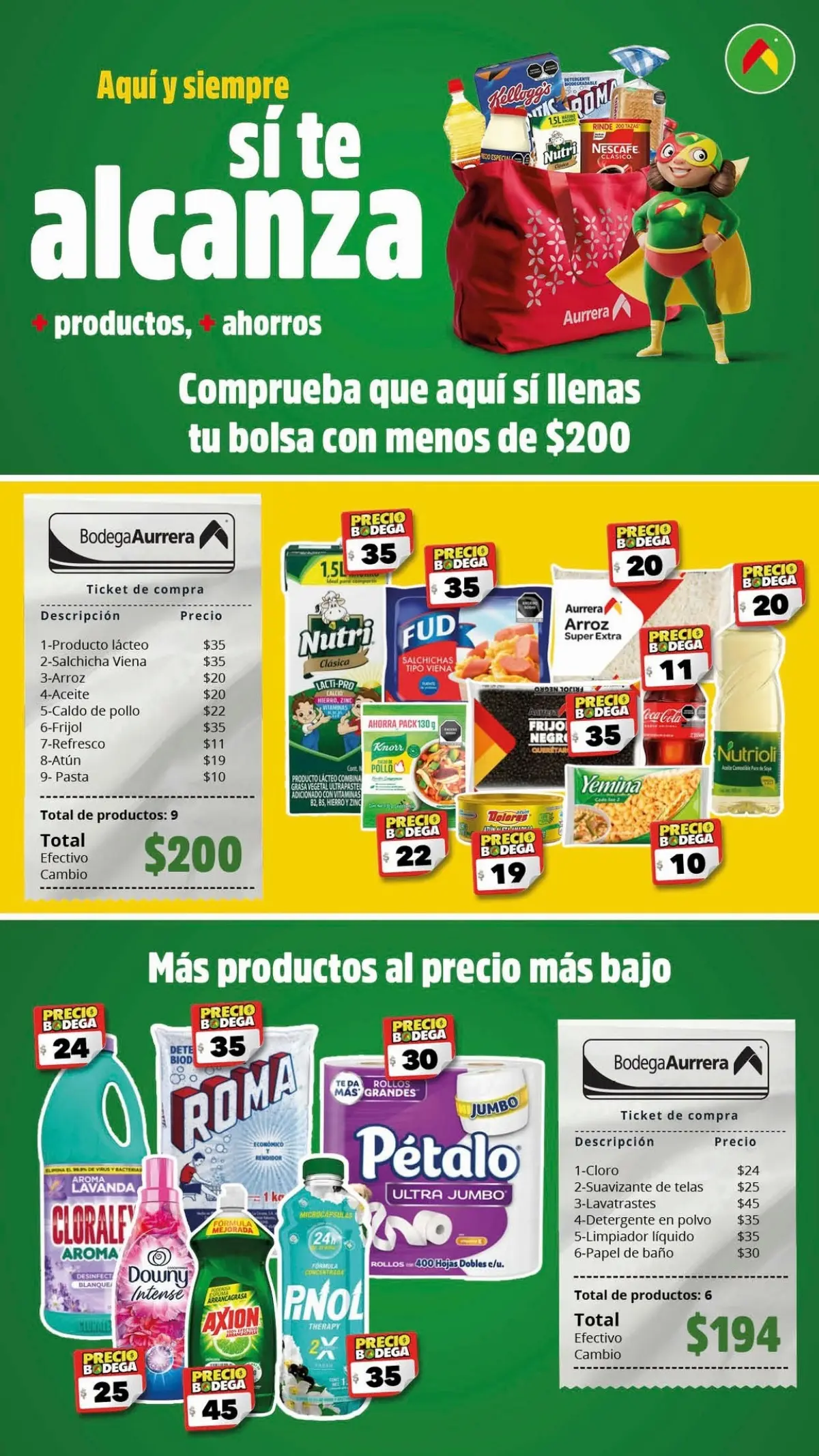 Aprovecha y llena tu despensa con menos de 200 pesos con estas ofertas. Imagen: Bodega Aurrera
