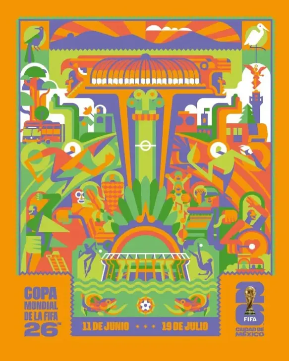 Póster oficial de la CDMX para la Copa Mundial 2026. Foto: fifa.com
