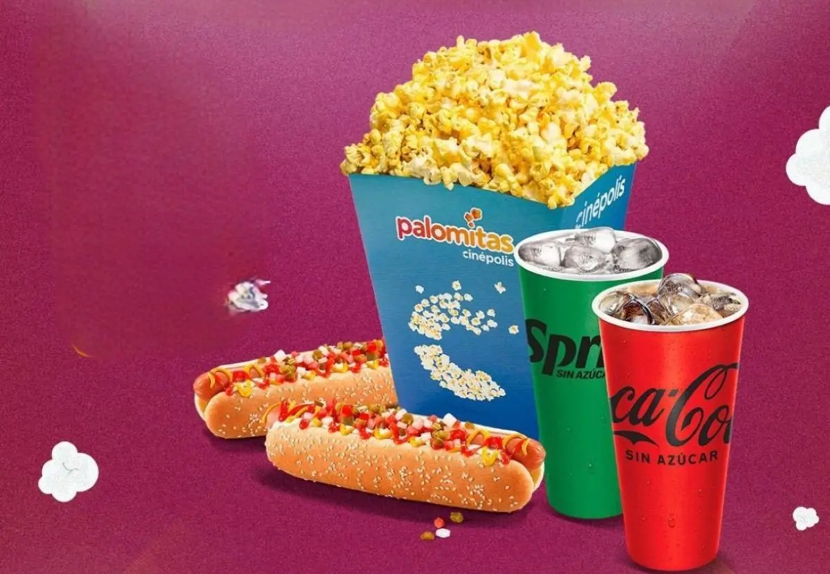 Lista de combos para compartir en Cinépolis. Foto: Cortesía