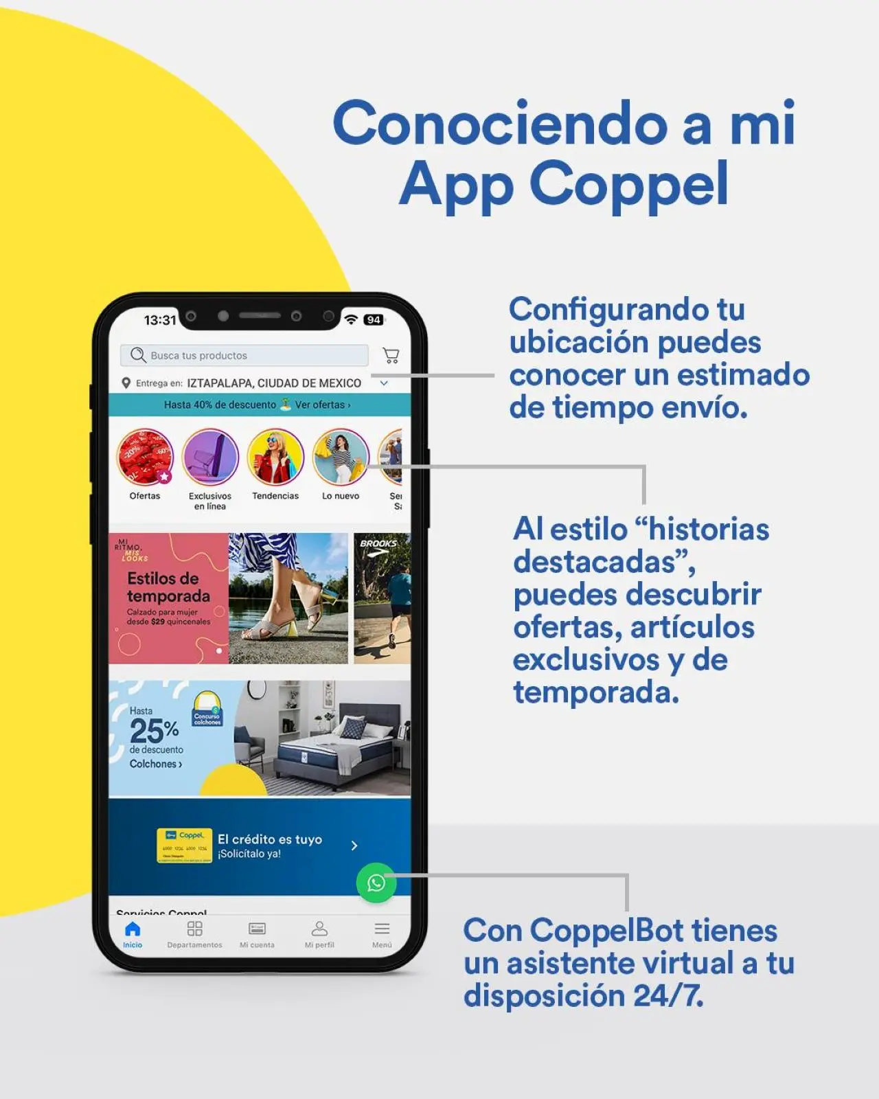 Aplicación de Coppel. Foto: Cortesía