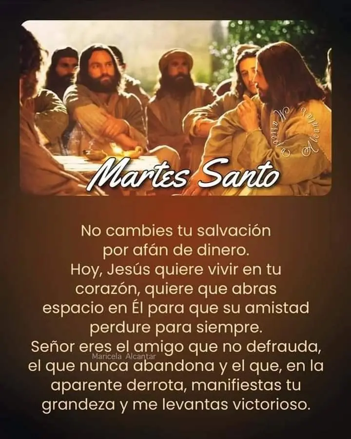 Oraciones para orar en Martes Santo