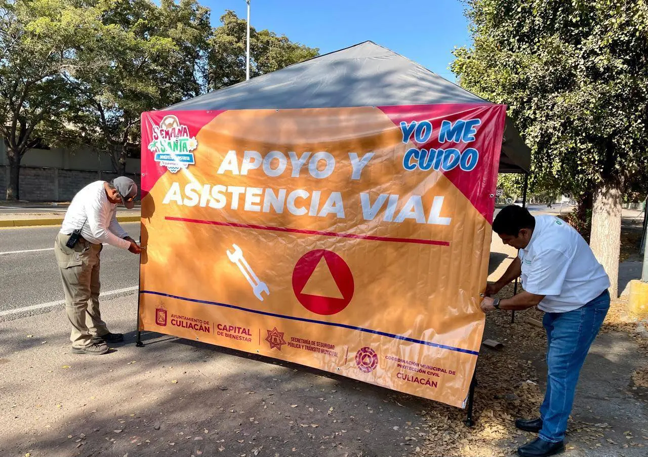 Conoce los módulos de asistencia vial que instalo el ayuntamiento de Culiacán. Foto: Facebook Juan De Dios Gámez Mendívil