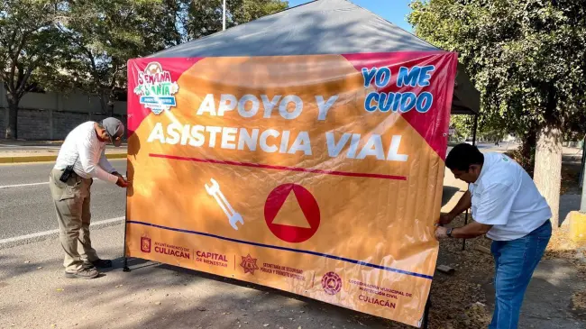 Conoce los módulos de asistencia vial que instalo el ayuntamiento de Culiacán. Foto: Facebook Juan De Dios Gámez Mendívil