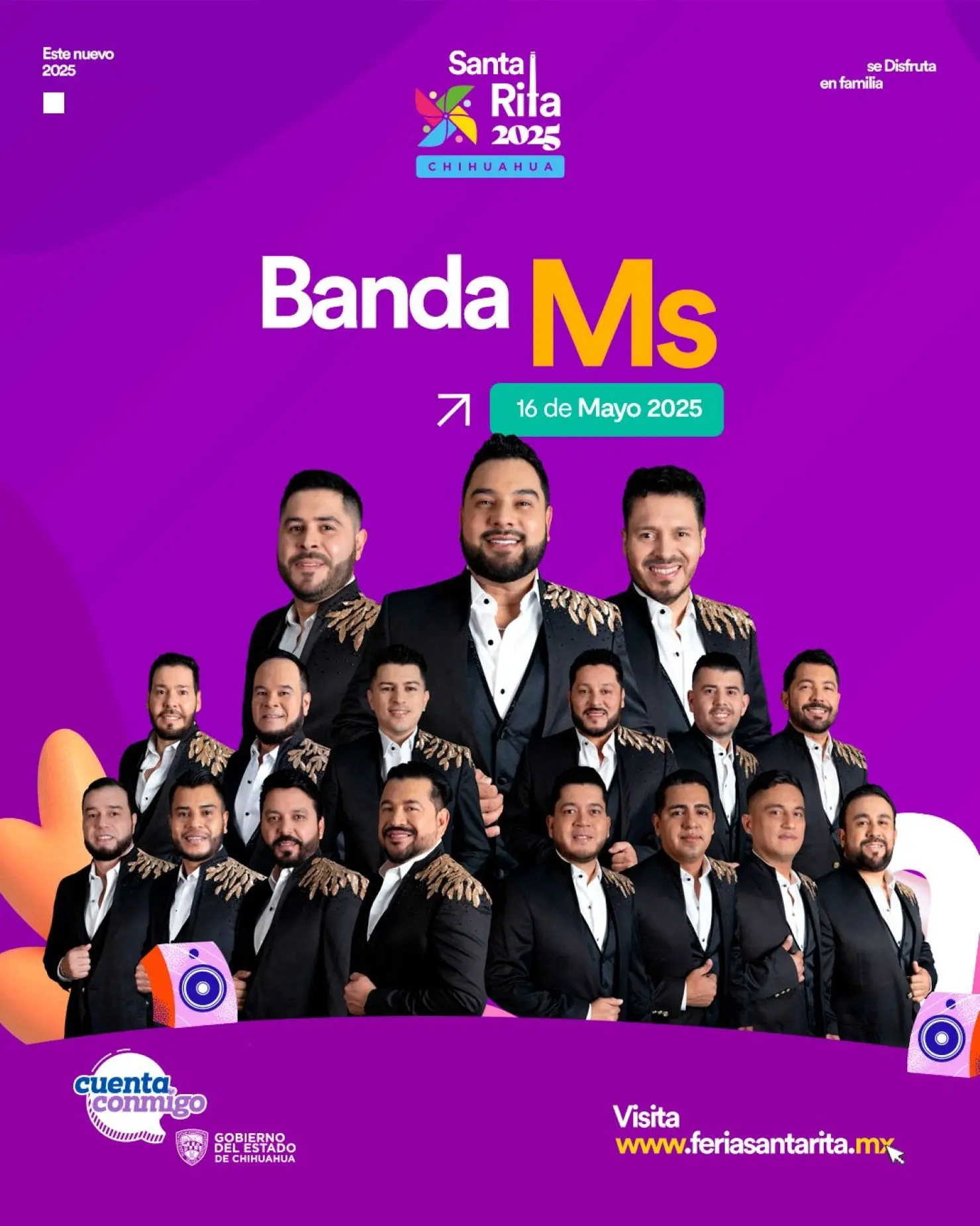 Banda MS en el Teatro del Pueblo, en la Feria de Santa Rita. Foto: Cortesía