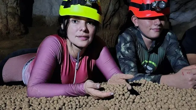 Estos son los detalles de la Gruta de las Canicas, en Teapa. Foto: Facebook Mundo Maya México.