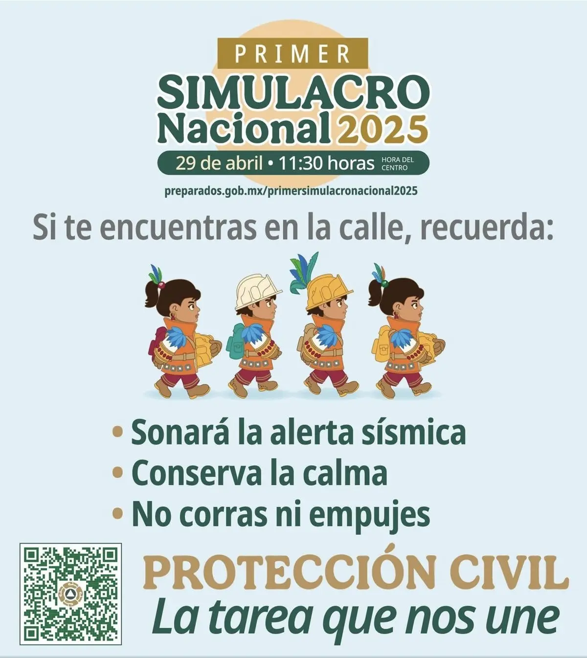 Primer Simulacro Nacional 2025 en CDMX. Foto; cortesía.