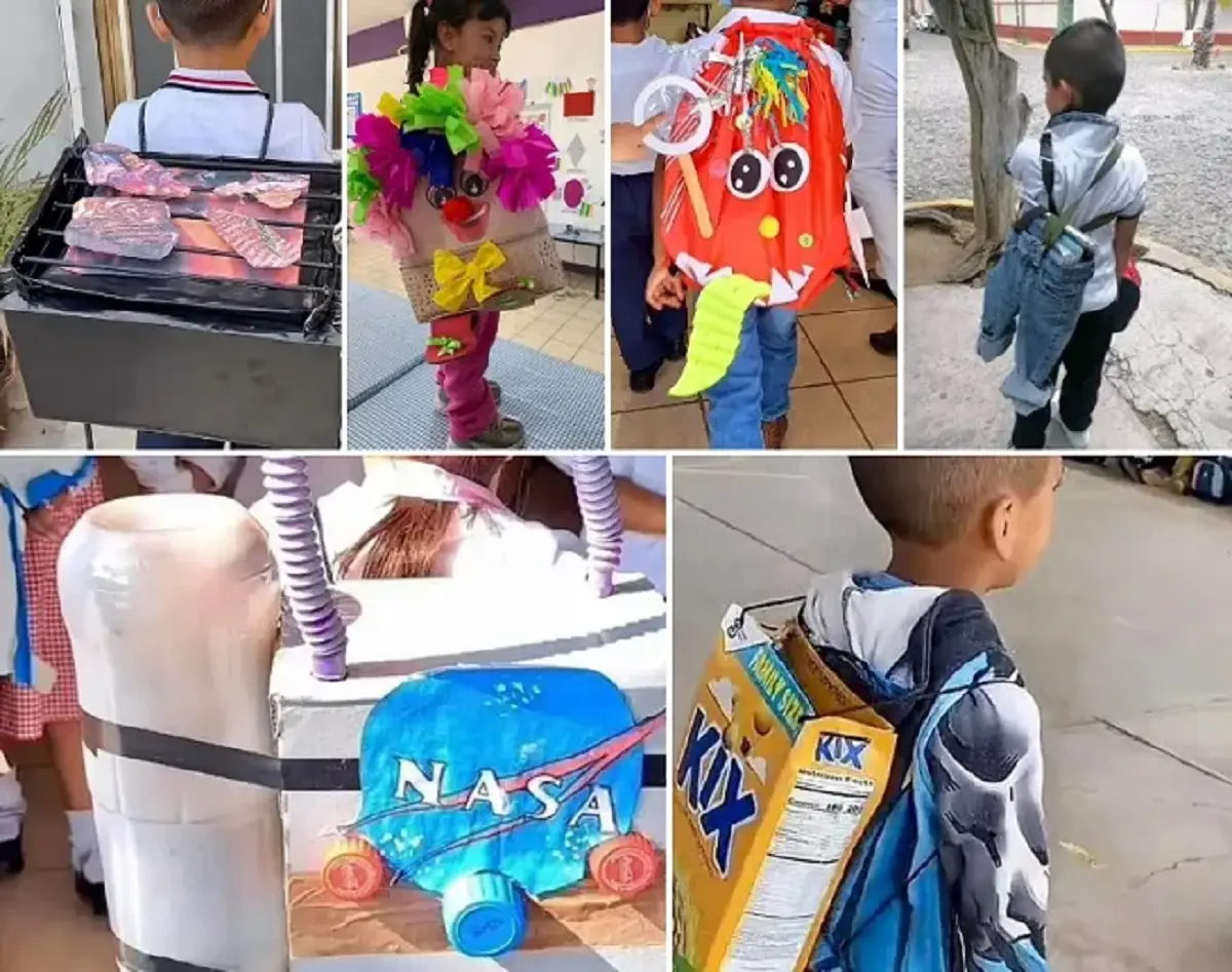 Aquí varias ideas de mochila loca. Foto: Cortesía