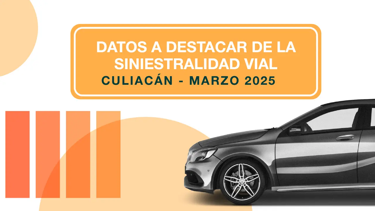 Siniestralidad vial en Culiacán durante marzo 2025