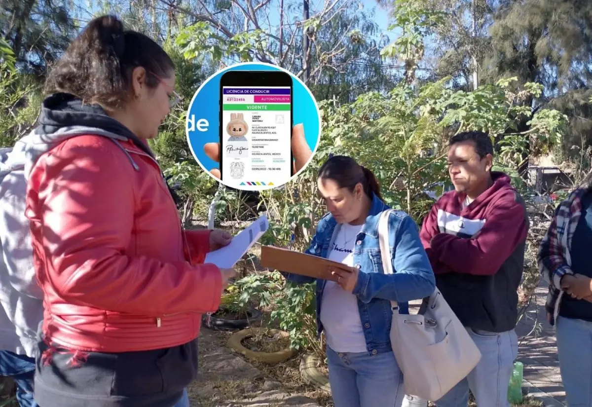 Jornada de renovación de licencia de conducir en colonia de Aguascalientes. Foto: Cortesía