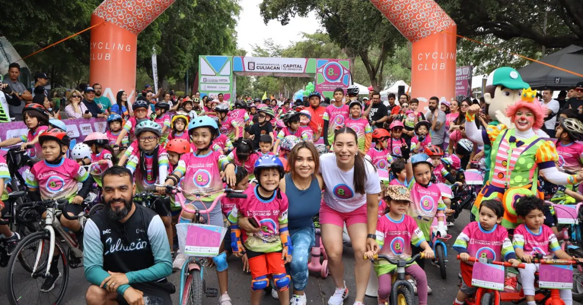 Éxito rotundo en la “Clásica Ciclista Infantil Luz Daniela Gaxiola” en Culiacán